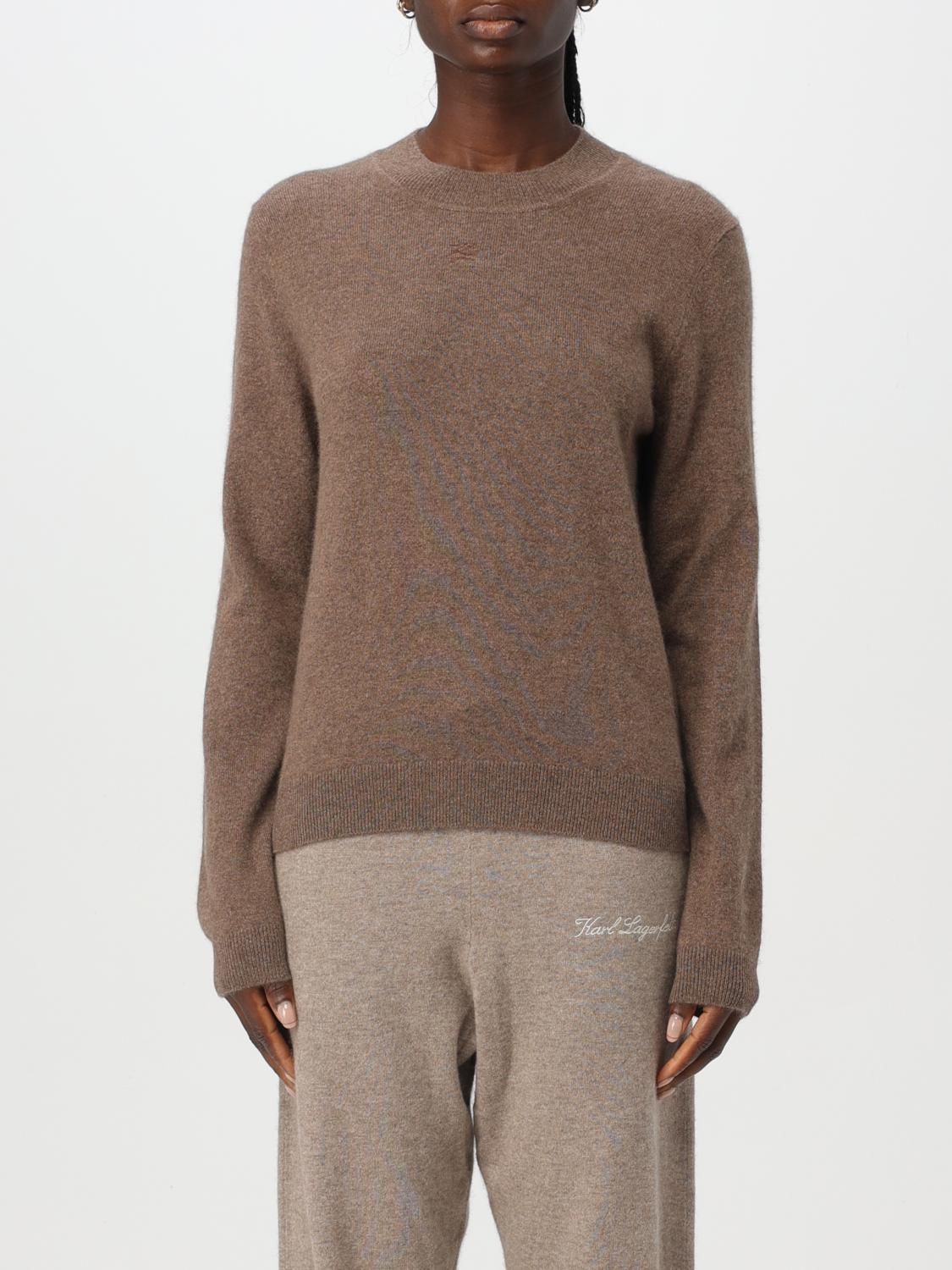 Shop Karl Lagerfeld Sweater Woman Color Beige