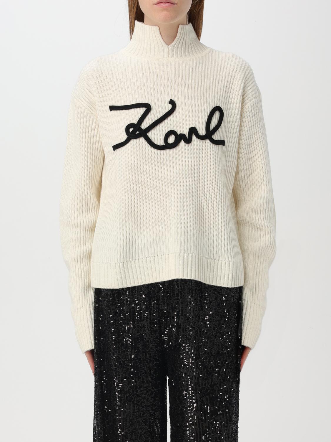 Karl Lagerfeld Sweater  Woman Color White In Weiss