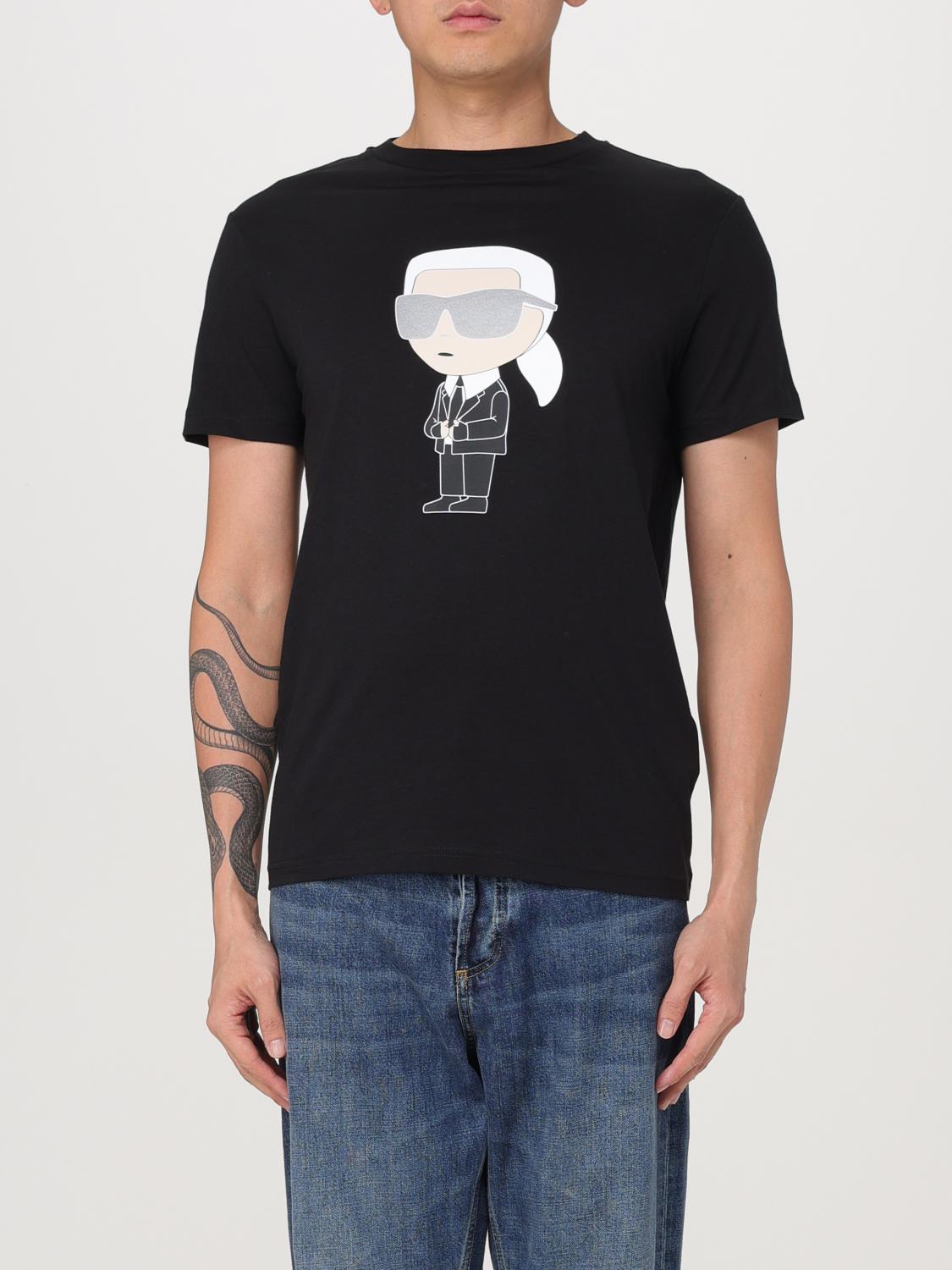 Karl Lagerfeld Karl-print T-shirt In Schwarz