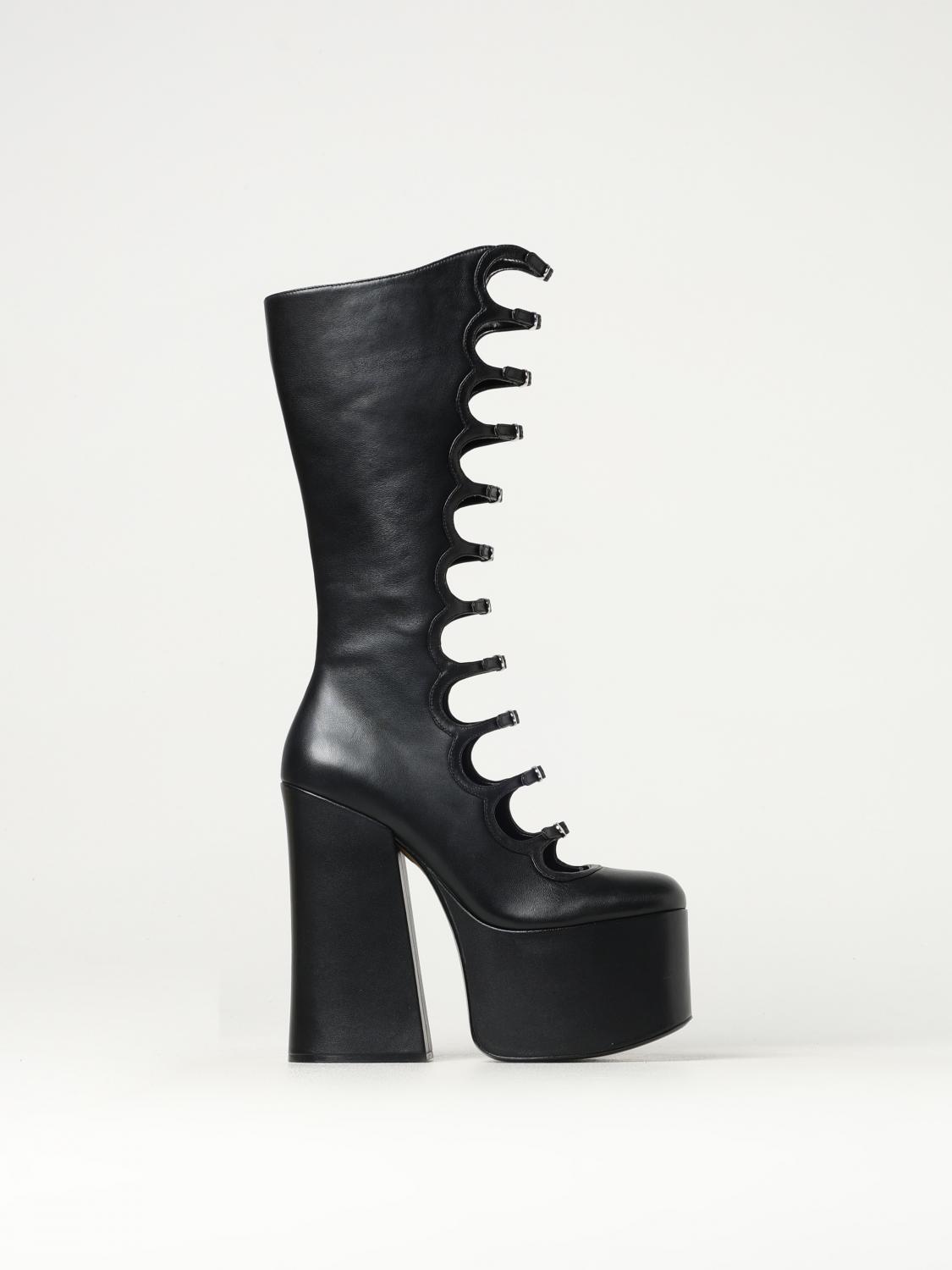 Marc Jacobs Black 'the Rhinestone Kiki Knee-high' Tall Boots In Schwarz