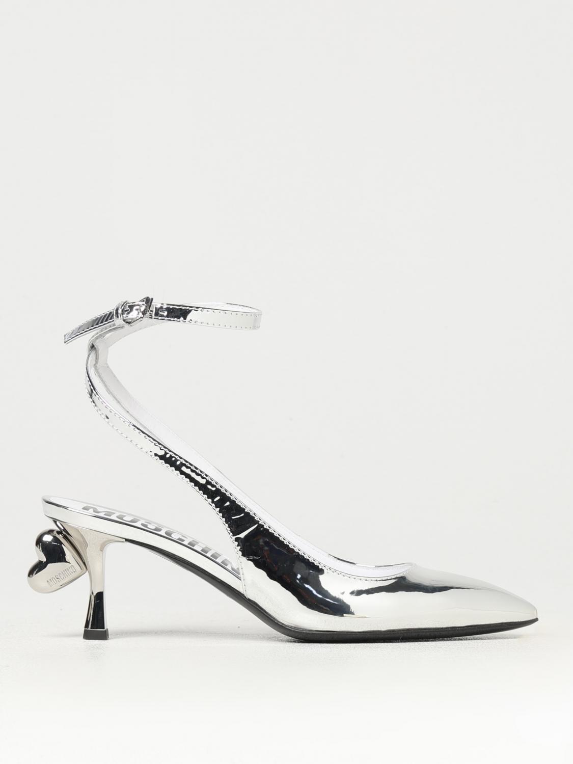 Moschino High Heel Shoes  Couture Woman Color Silver In Silber