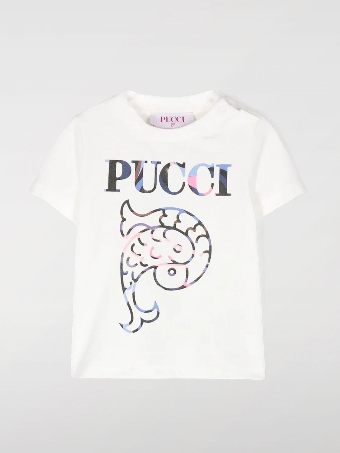 Shop Pucci T-shirt  Kids Color White In Weiss