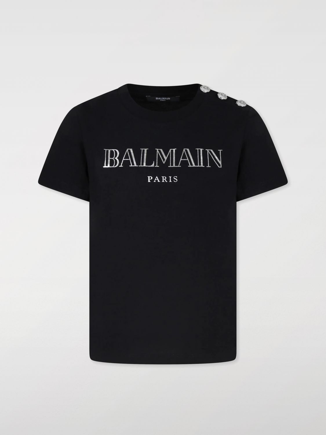 Shop Balmain T-shirt  Kids Color Black In Schwarz