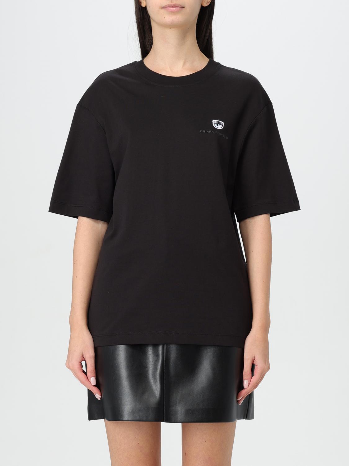 Chiara Ferragni Γυναικών Μαύρο T-Shirt Woman Color