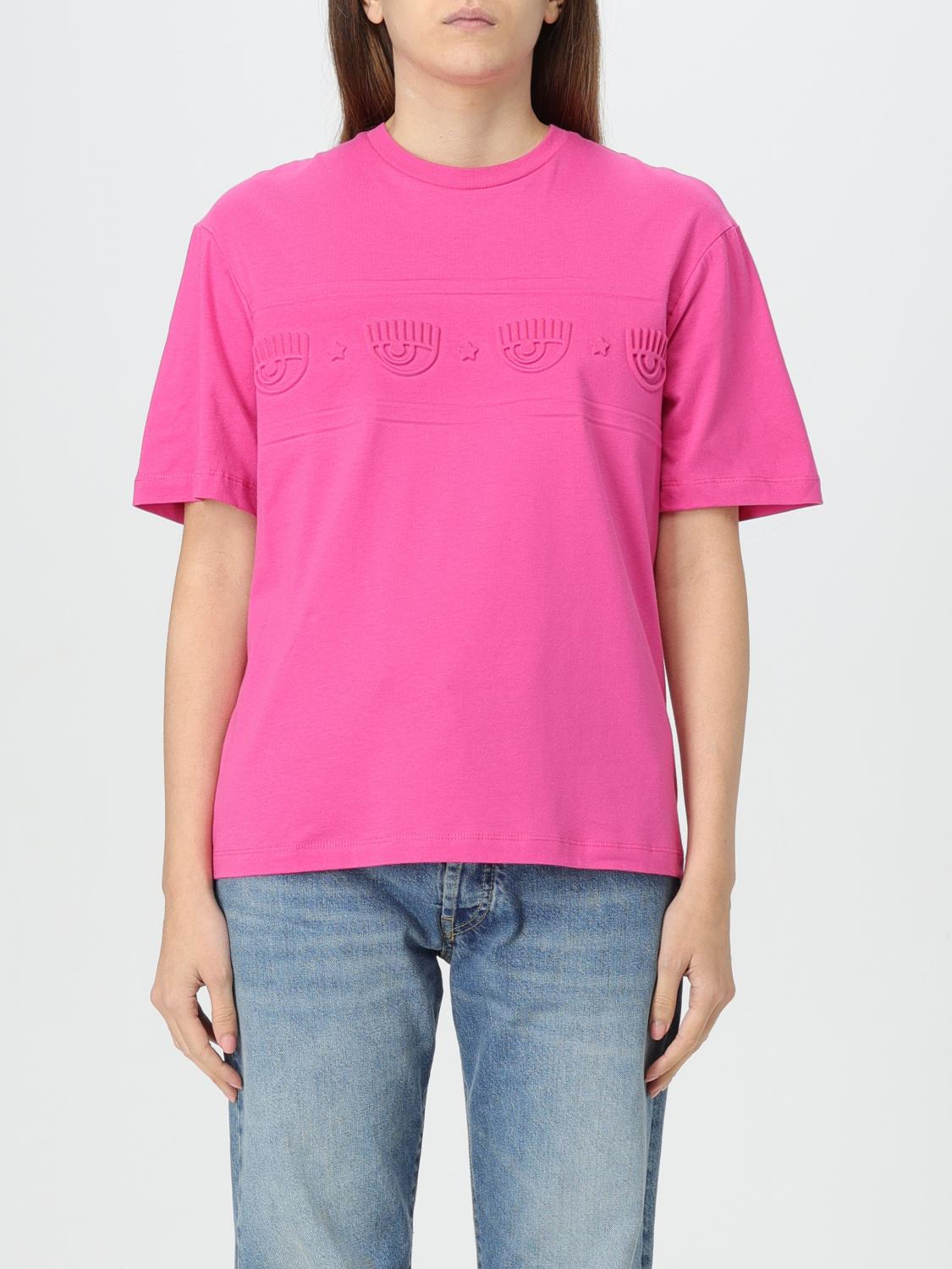Chiara Ferragni Eyelike-embossed Cotton T-shirt In Violett