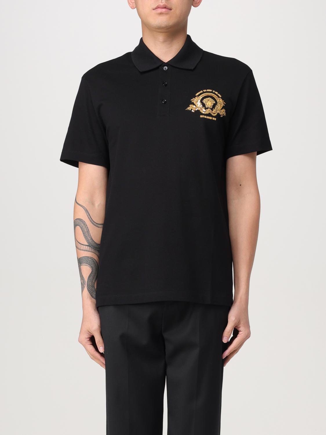 Polo Shirt VERSACE Men color Black Polo Shirt VERSACE Men color Black