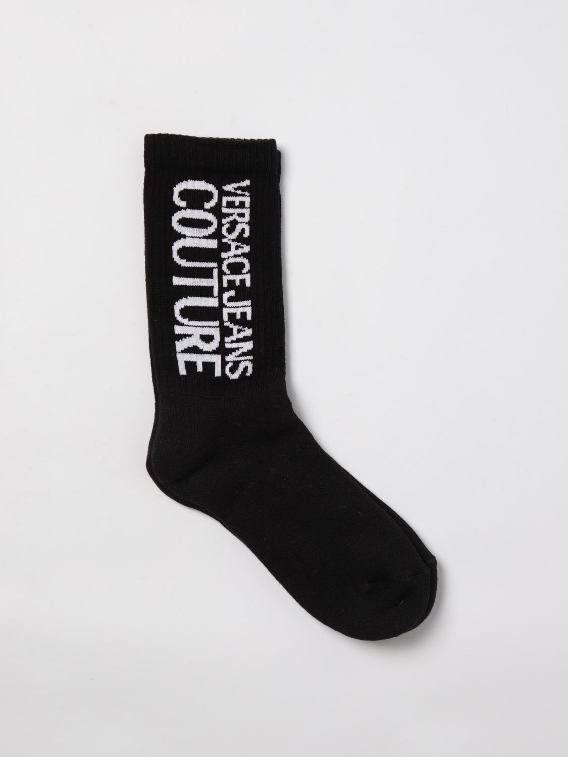 Versace Jeans Couture Socks  Woman Color Black In Schwarz