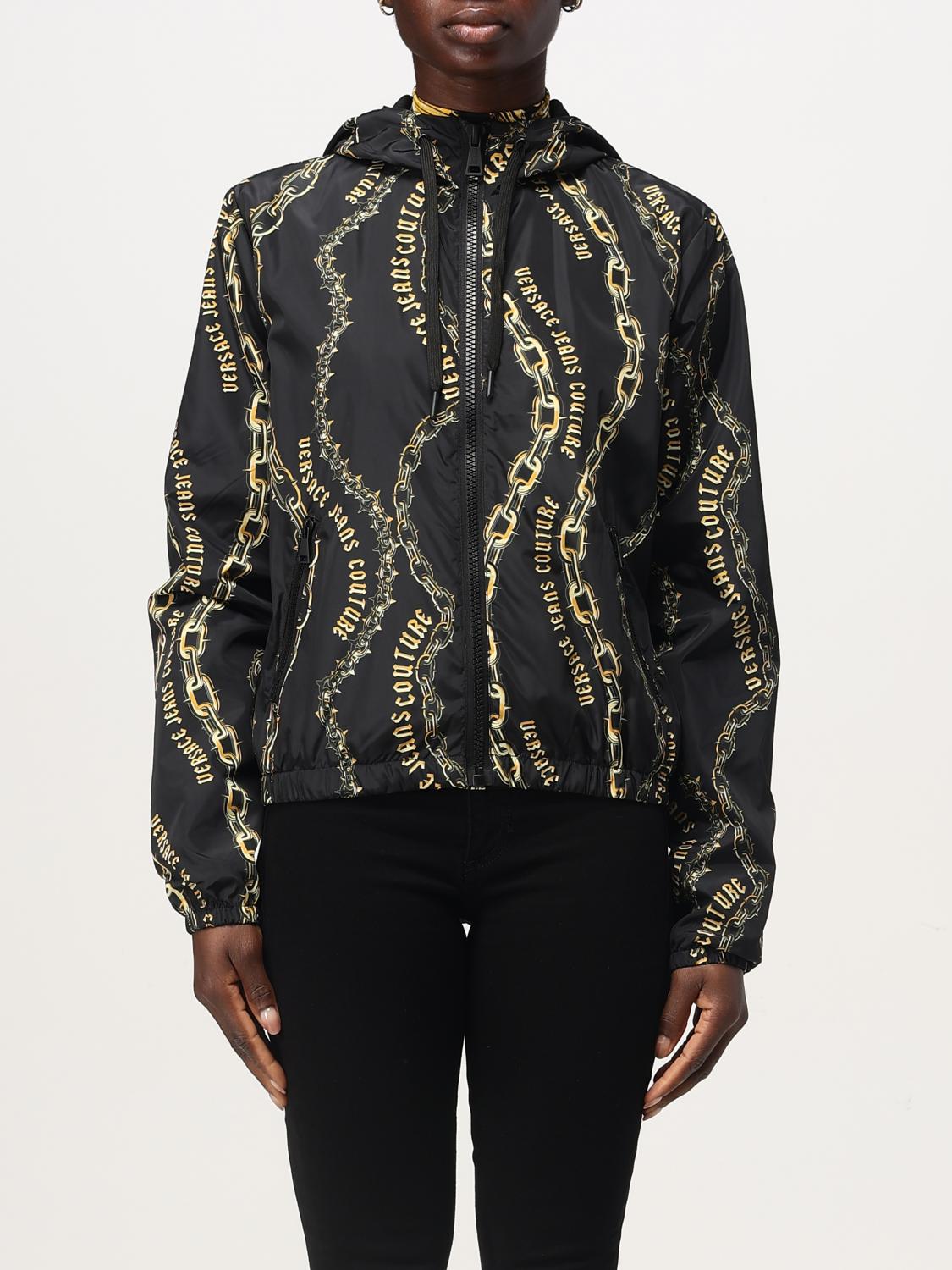 Versace Jeans Couture Jacket Woman Color Black In Schwarz