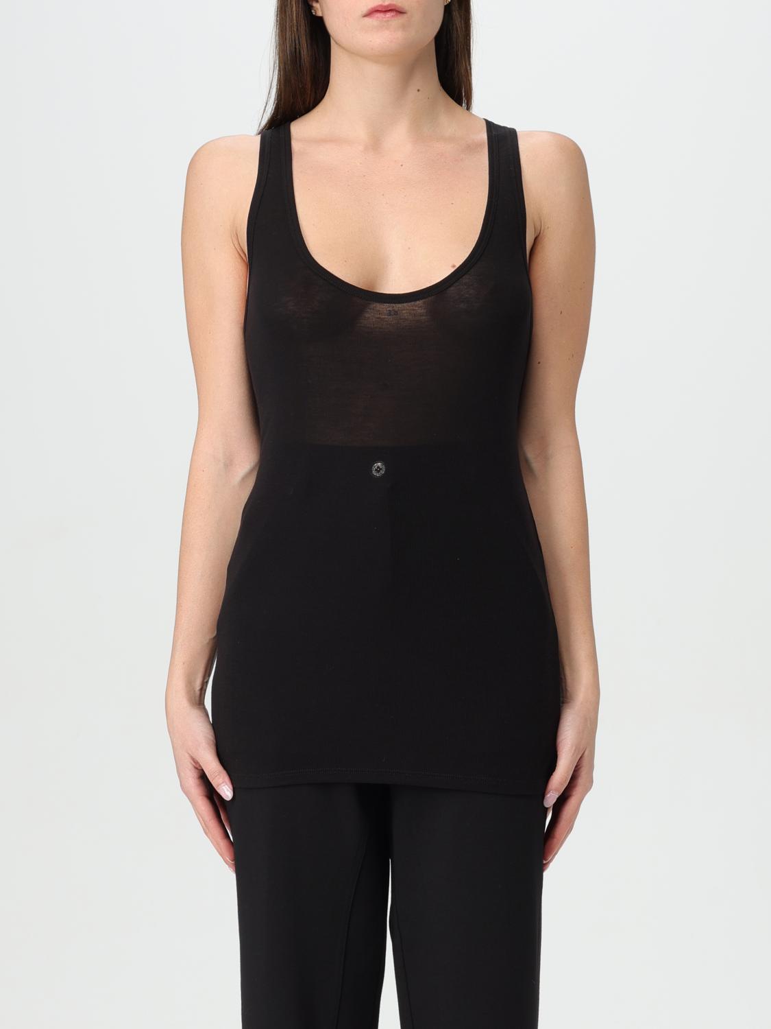 Elisabetta Franchi Top Woman Color Black In Schwarz