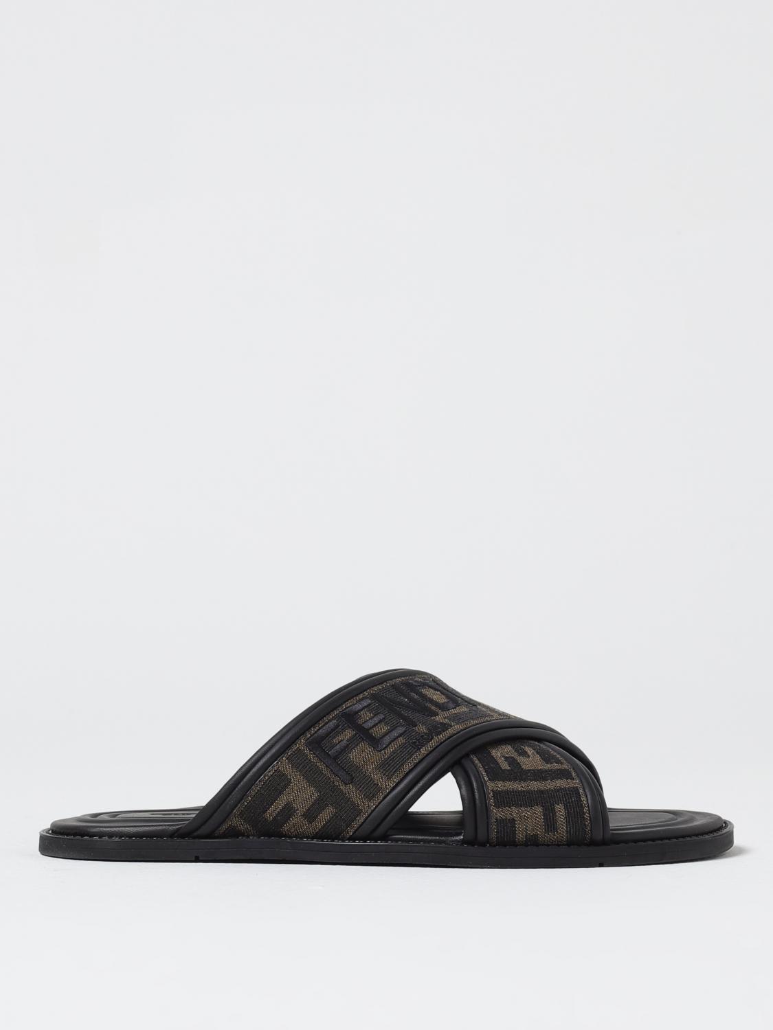Shop Fendi Sandals Men In Braun