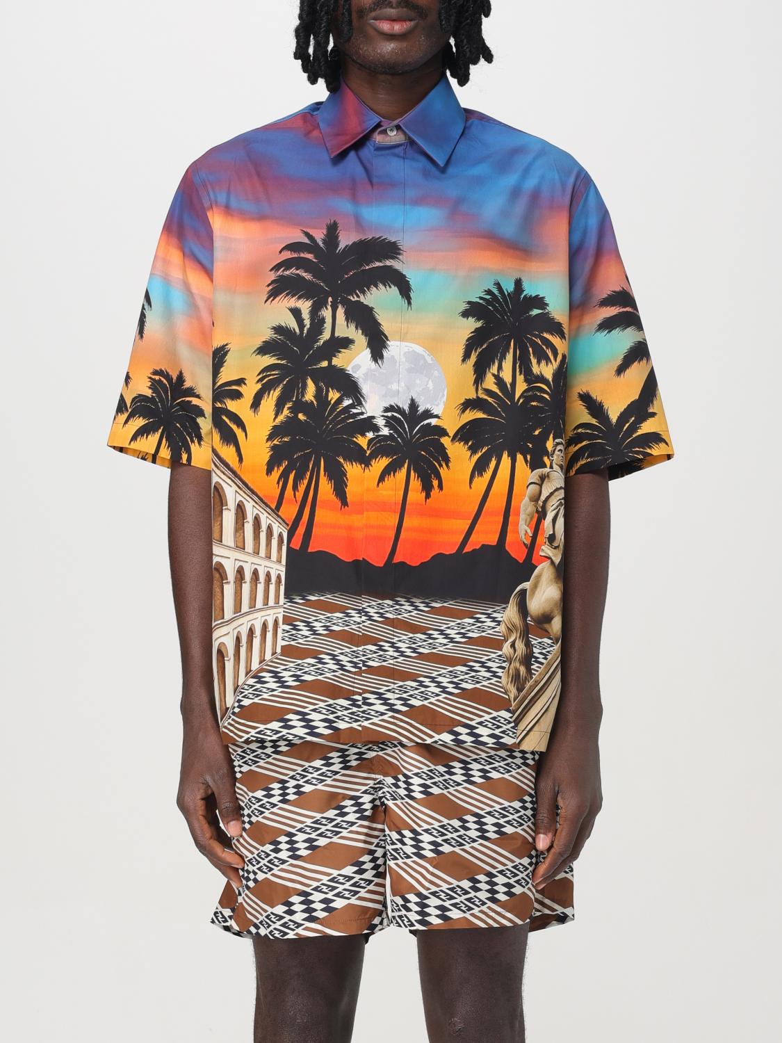 FENDI SHIRT FENDI MEN COLOR MULTICOLOR G32703005
