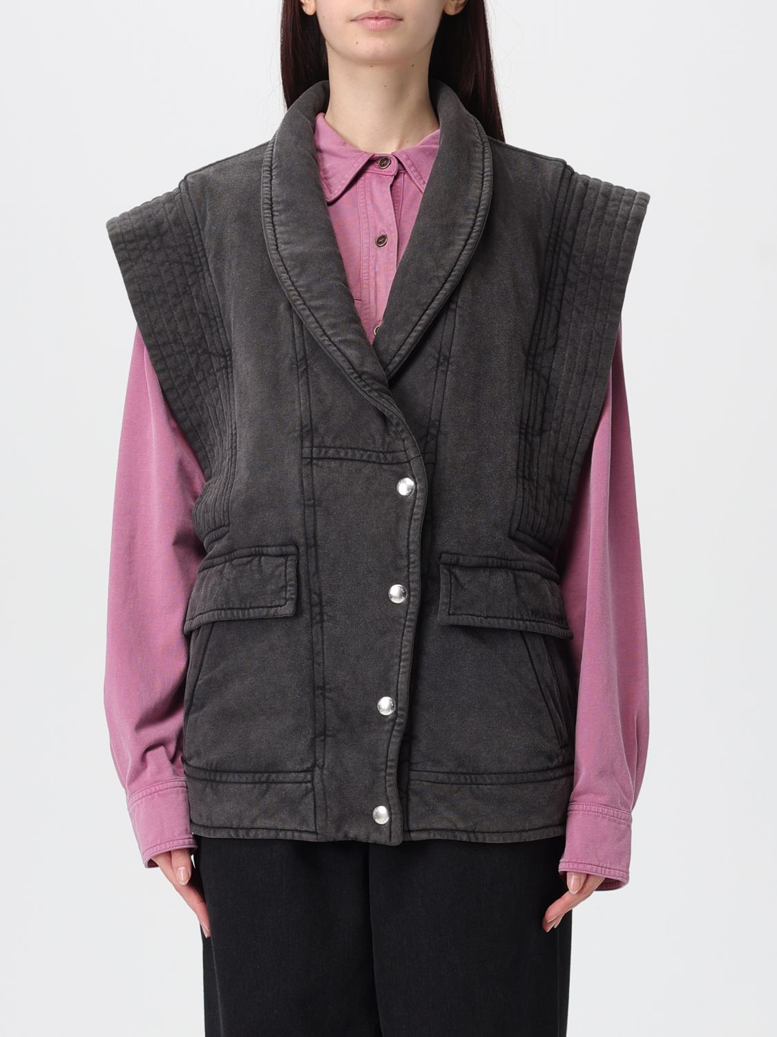 Isabel Marant Étoile Waistcoat Isabel Marant Etoile Woman Color Black In Multi