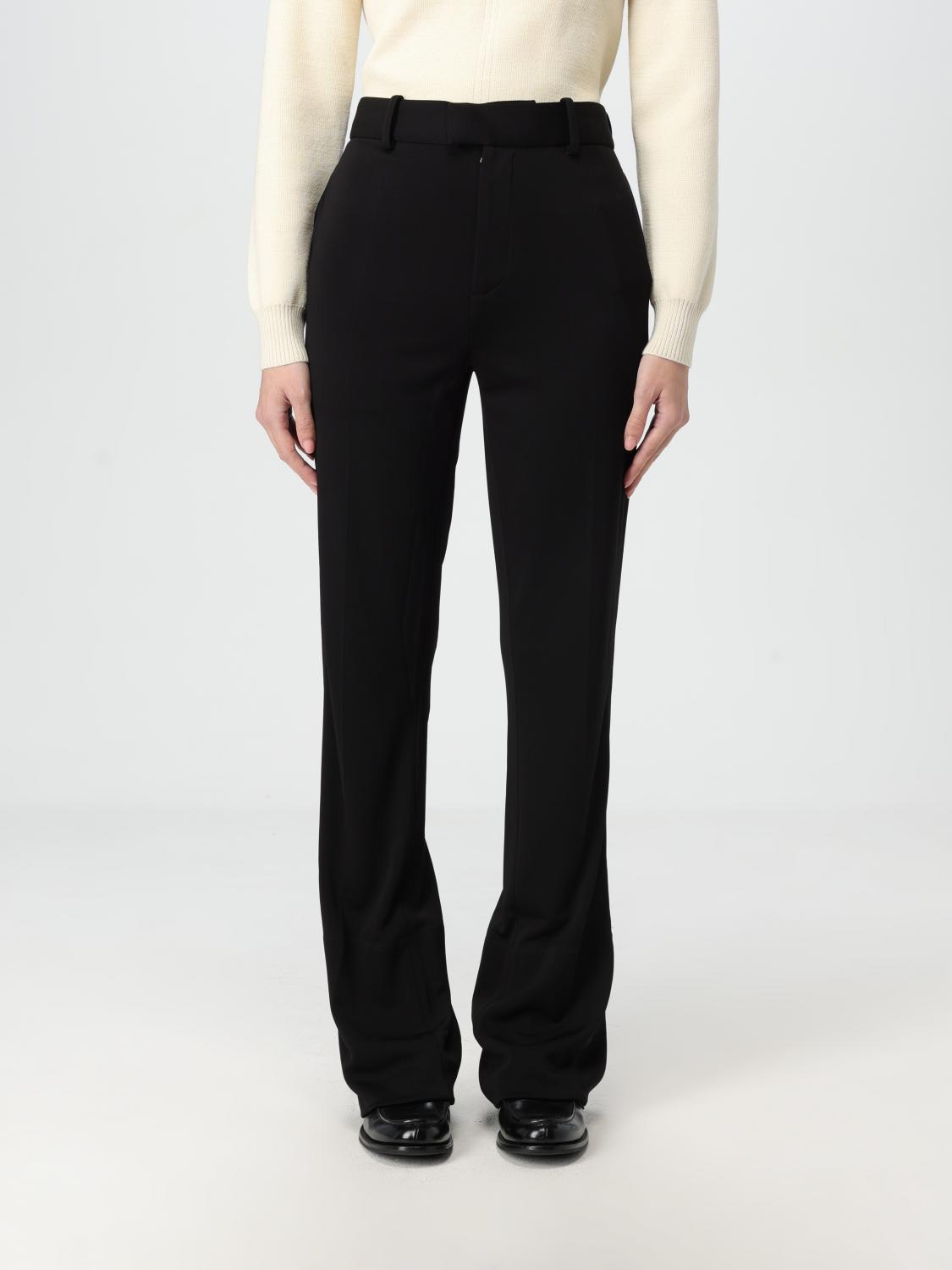 Bottega Veneta Fluid Matte Jersey Flare Leg Pants In Schwarz