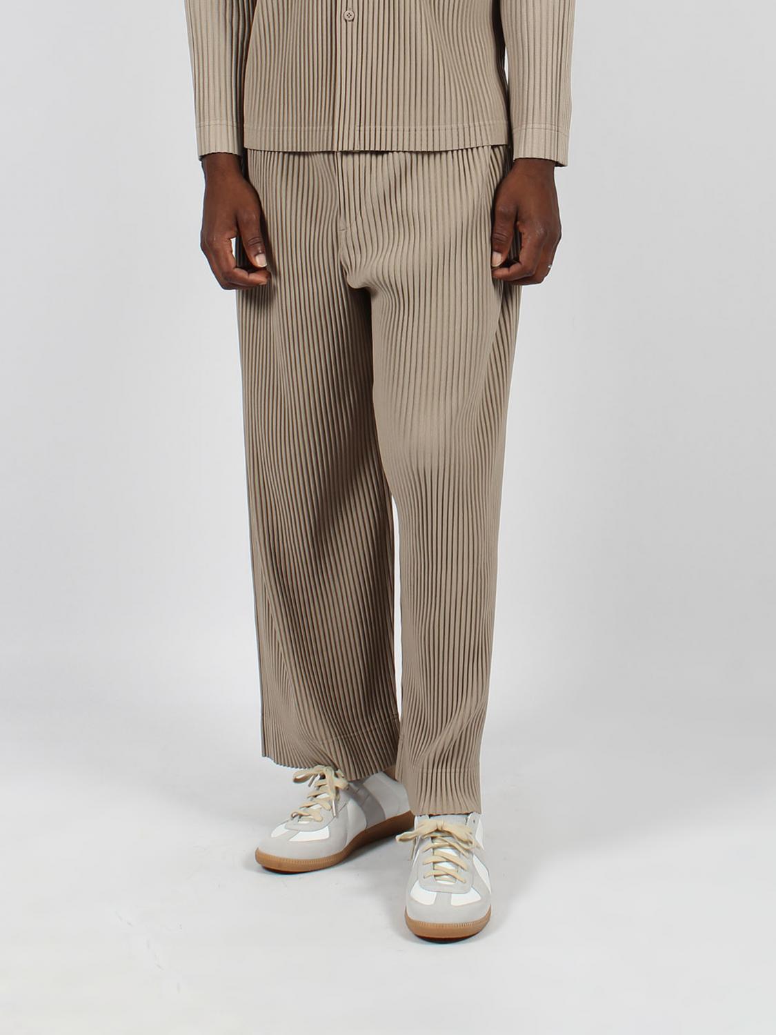 ISSEY MIYAKE PANTS HOMME PLISSE' ISSEY MIYAKE MEN COLOR BEIGE,G34192022