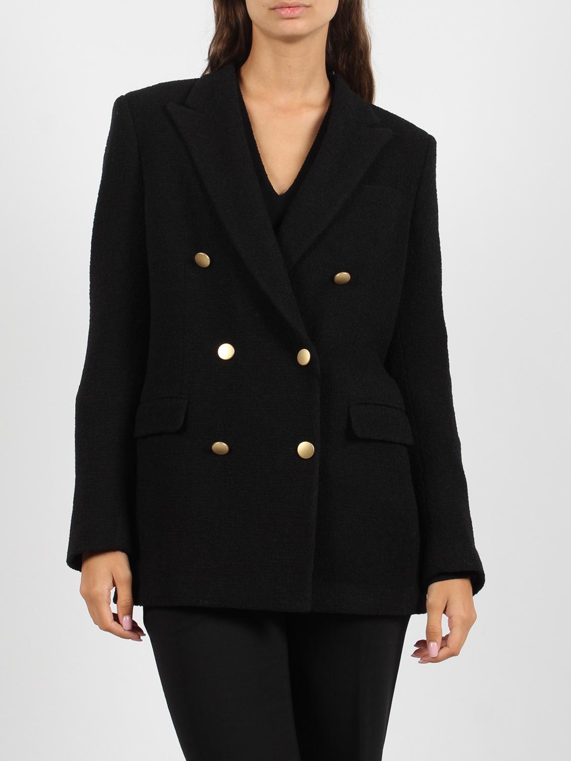 Tagliatore Peak-lapels Double-breasted Blazer In Schwarz