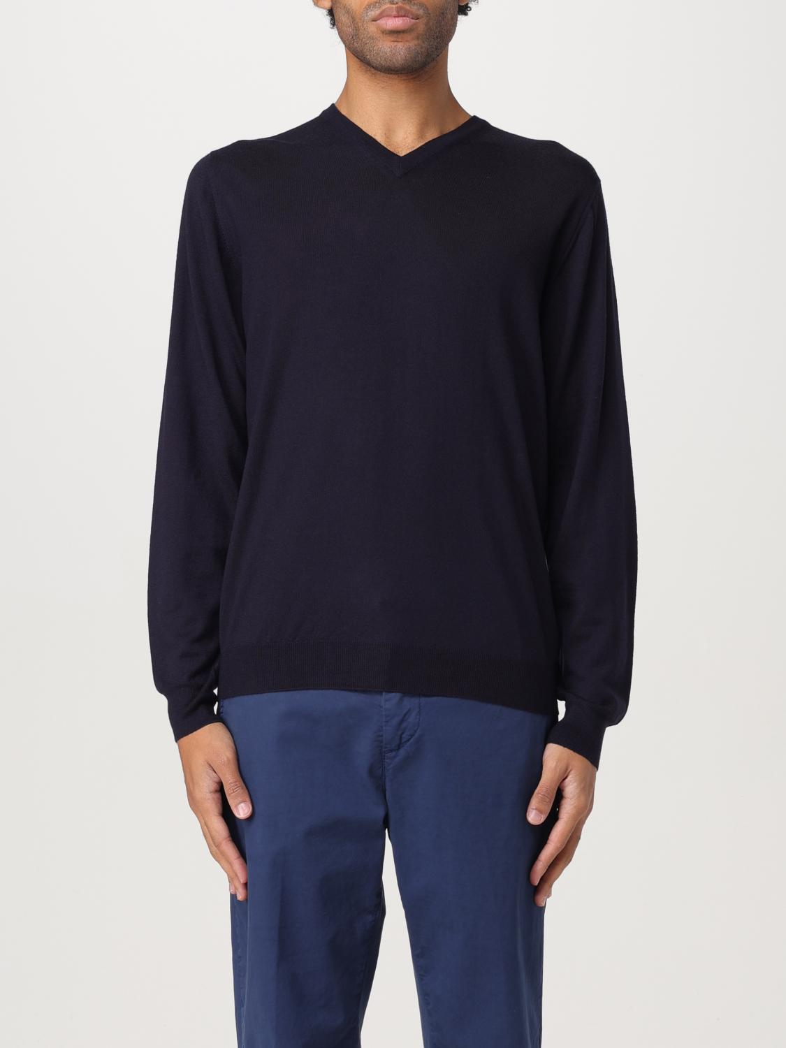 Fedeli Sweater Men Color Blue In Blau