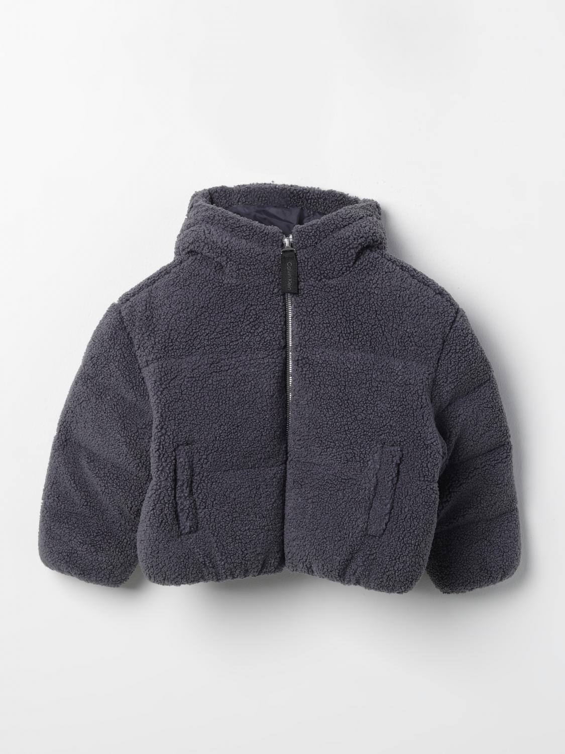 Shop Calvin Klein Jacket  Kids Color Grey In Grau