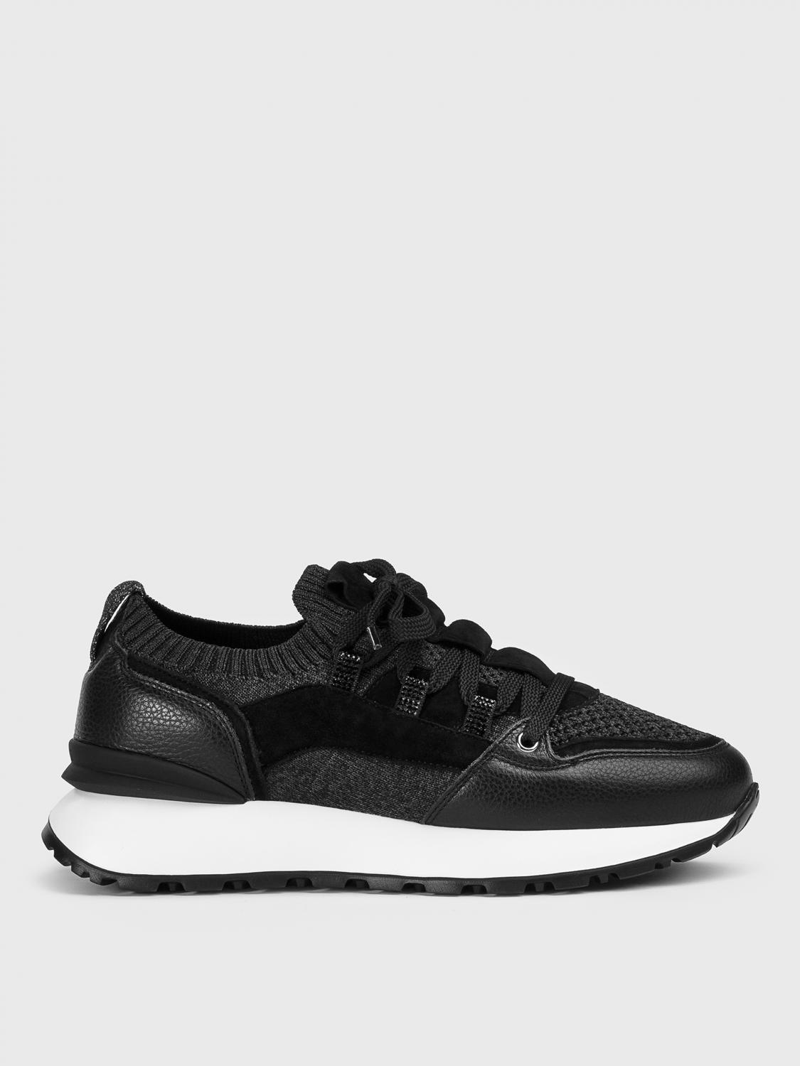 Doucal's Panelled Sneakers In Schwarz