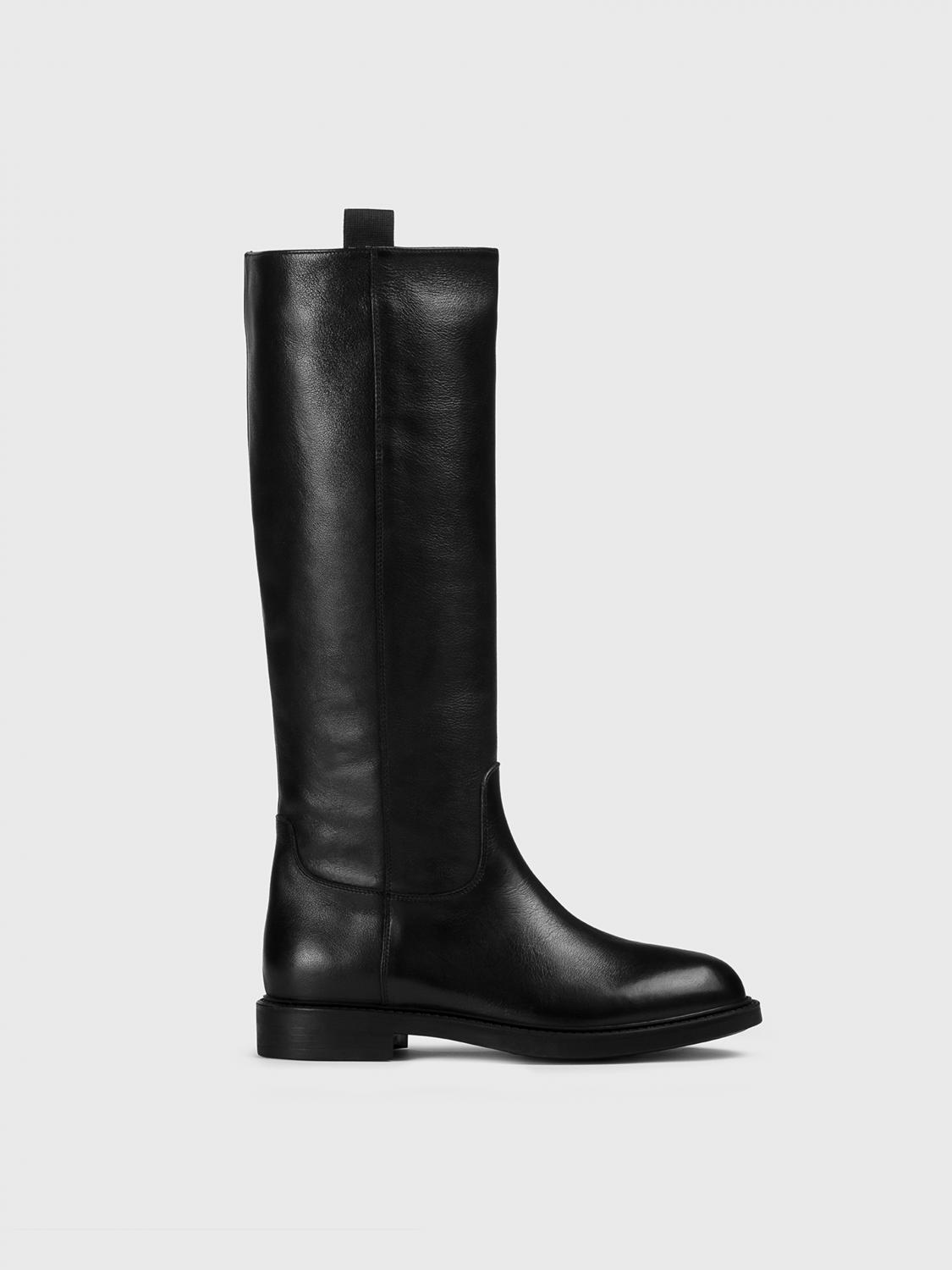 Doucal's Smooth-grain Leather Boots In Schwarz