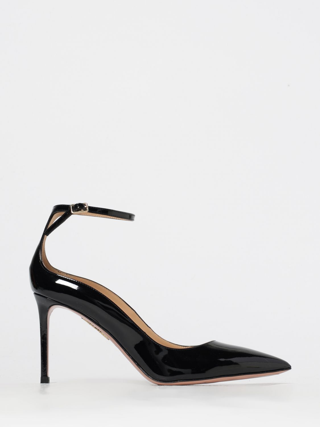 Aquazzura Black Calfskin High Heel Pumps In Black