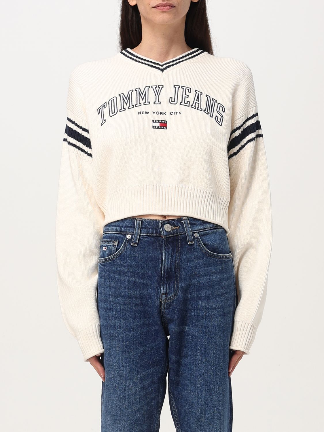 Tommy Jeans Sweater  Woman Color White In Weiss