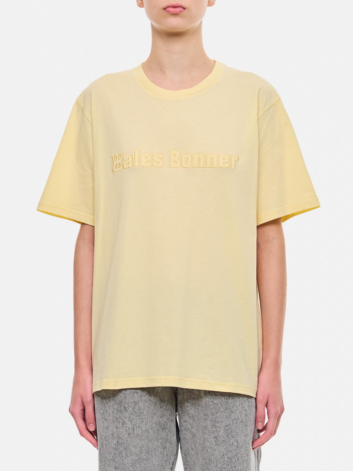 Shop Wales Bonner T-shirt  Men Color Yellow In Gelb