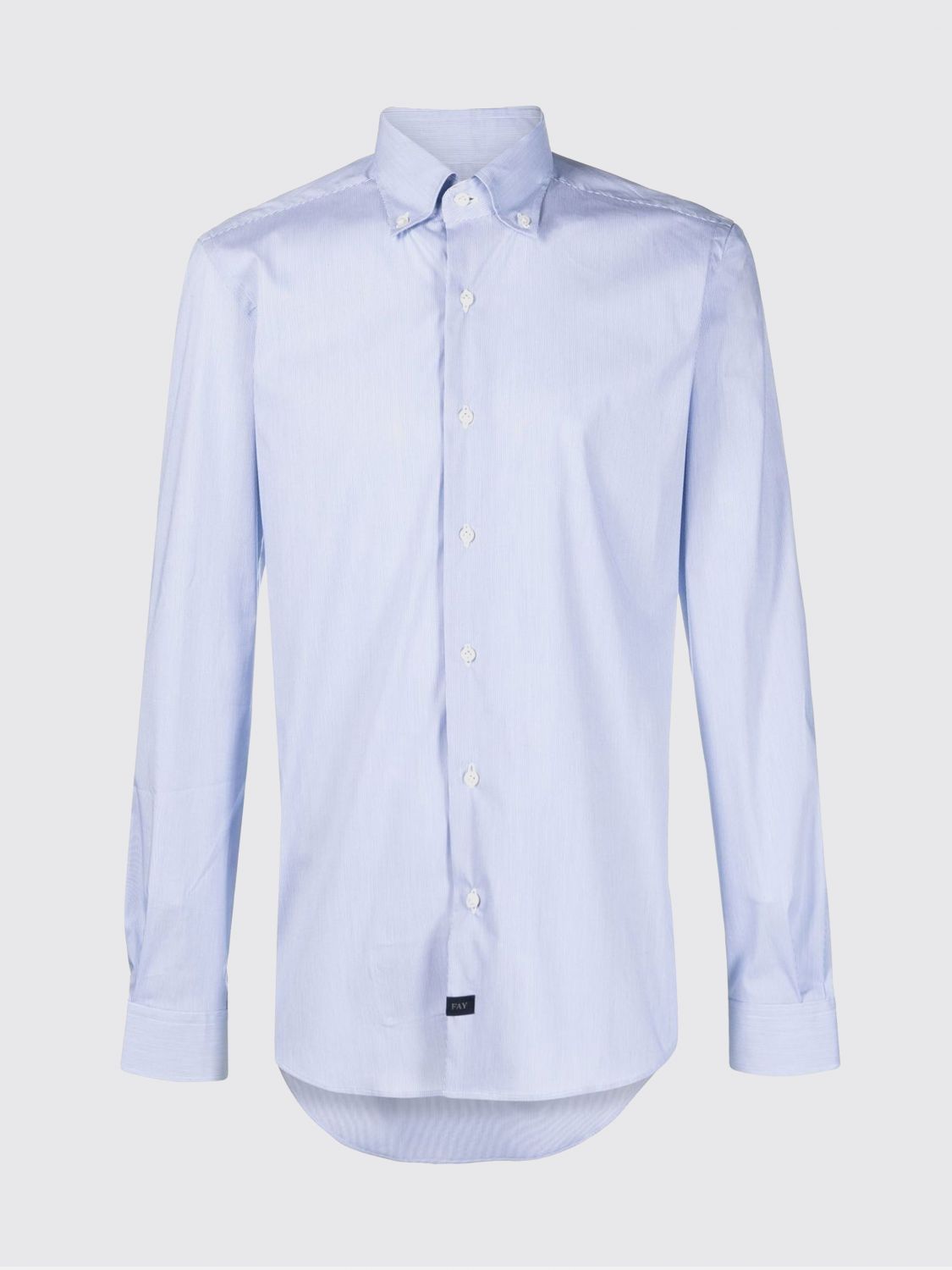 Fay Button Down Stretch Shirt In Blue