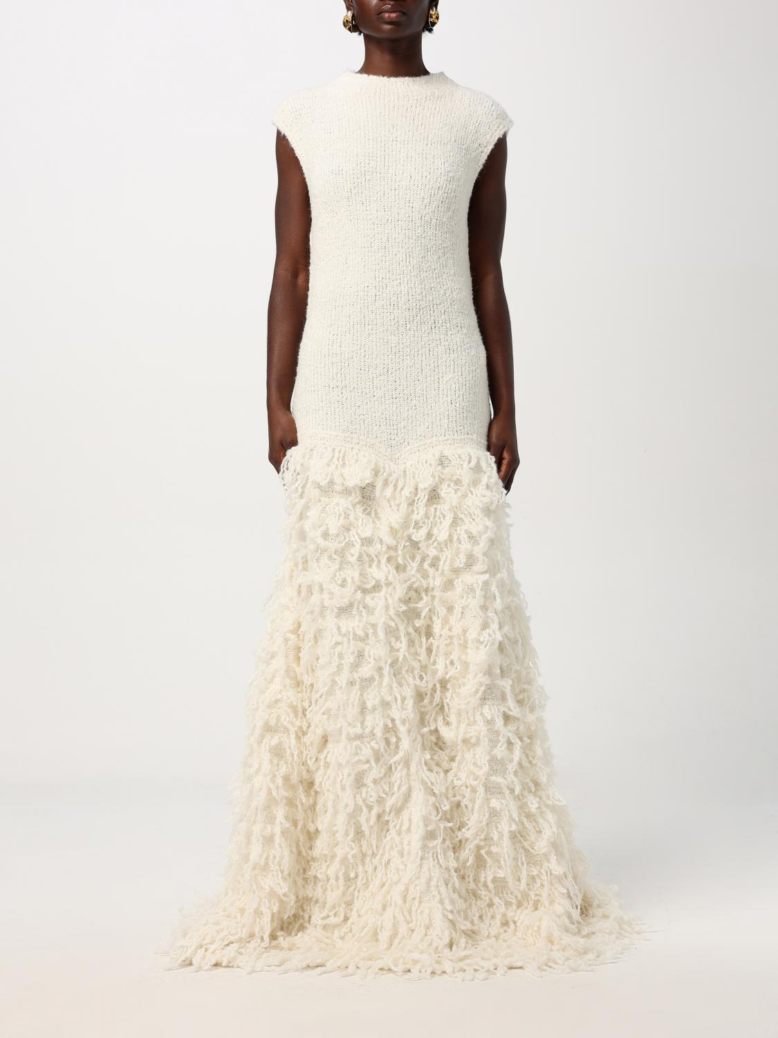 Shop Genny Dress Woman Color White In Weiss