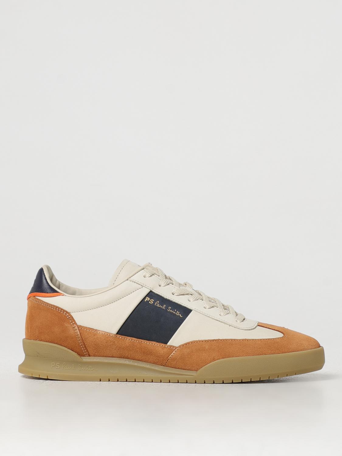 Ps By Paul Smith Cream And Camel Dover Sneakers Men In Braun