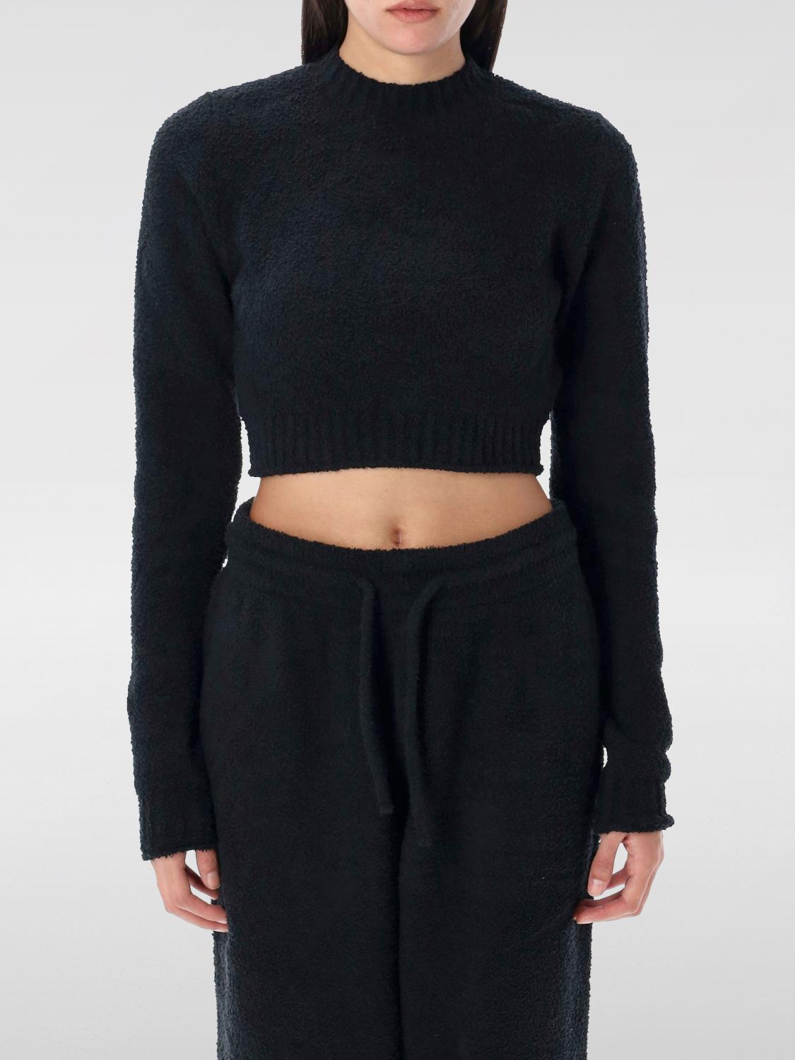 Nike Phoenix Cozy Bouclé Knit Top In Schwarz