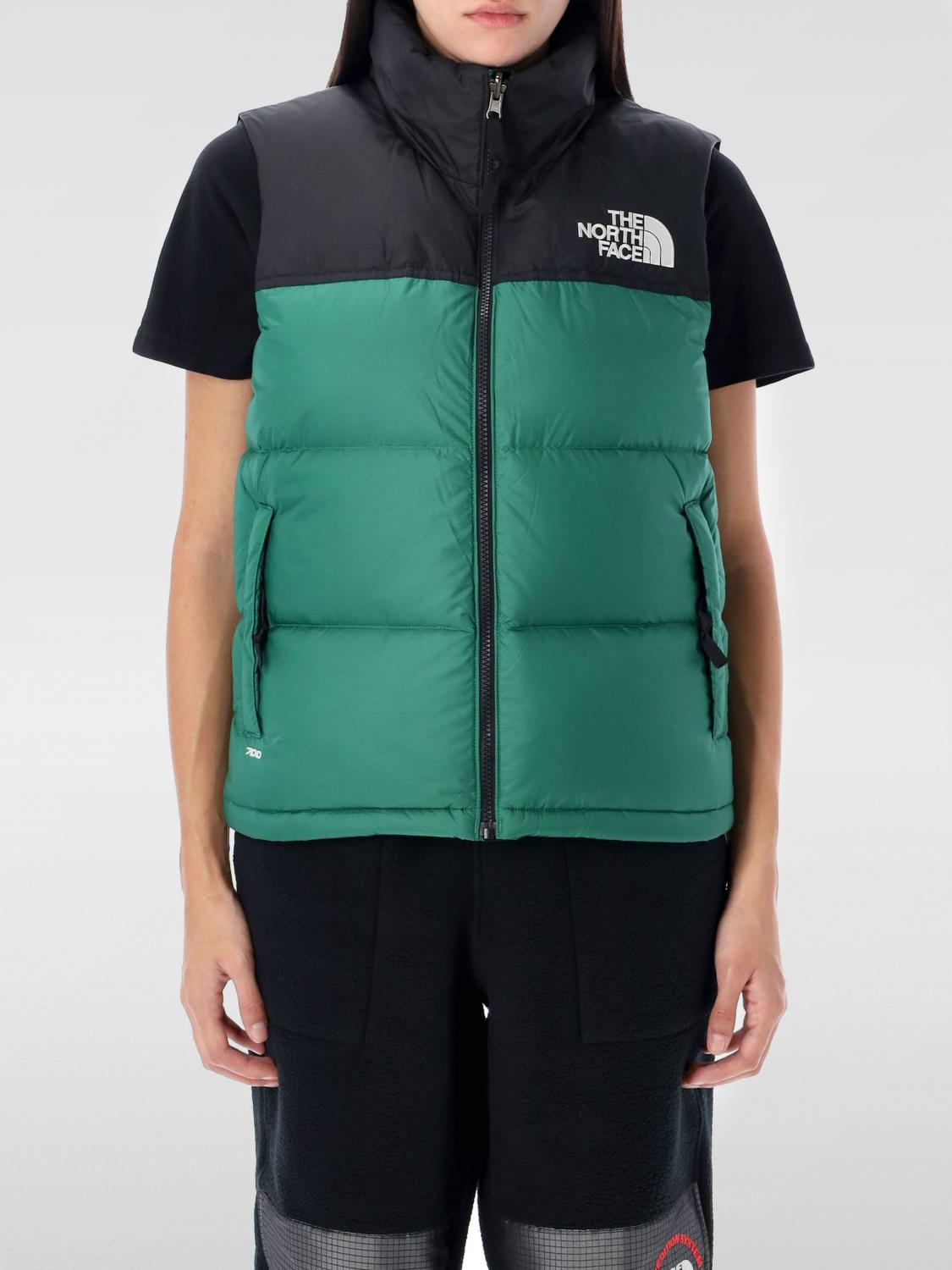 Shop The North Face Waistcoat Woman Color Green In Grün
