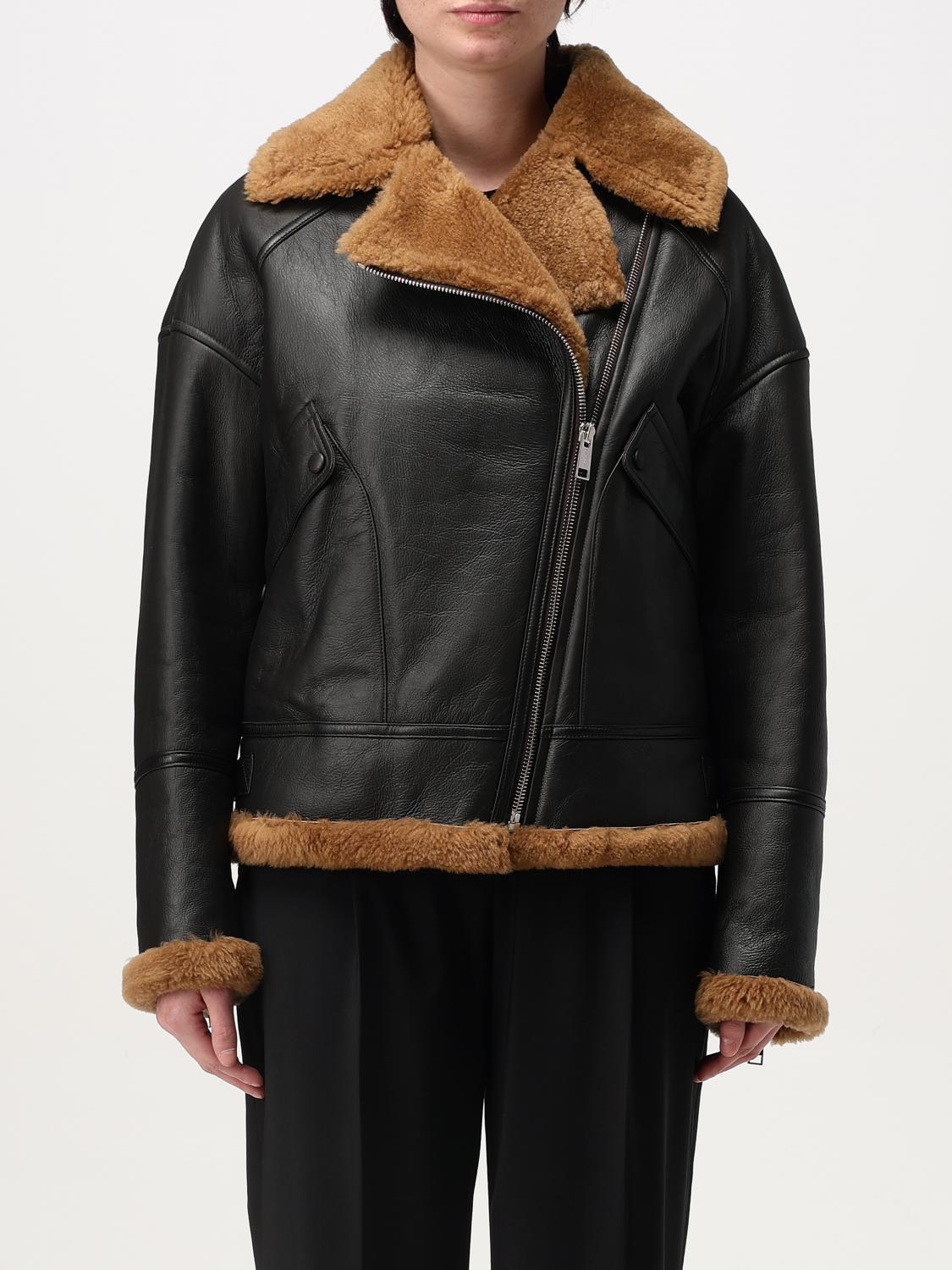Shop Yves Salomon Jacket Woman Color Brown In Braun