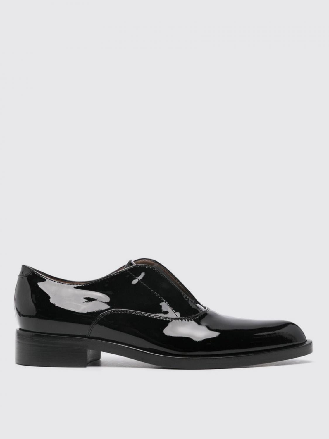 Gianvito Rossi Patent Leather Lace-up Shoes With Low Block Heel In Black
