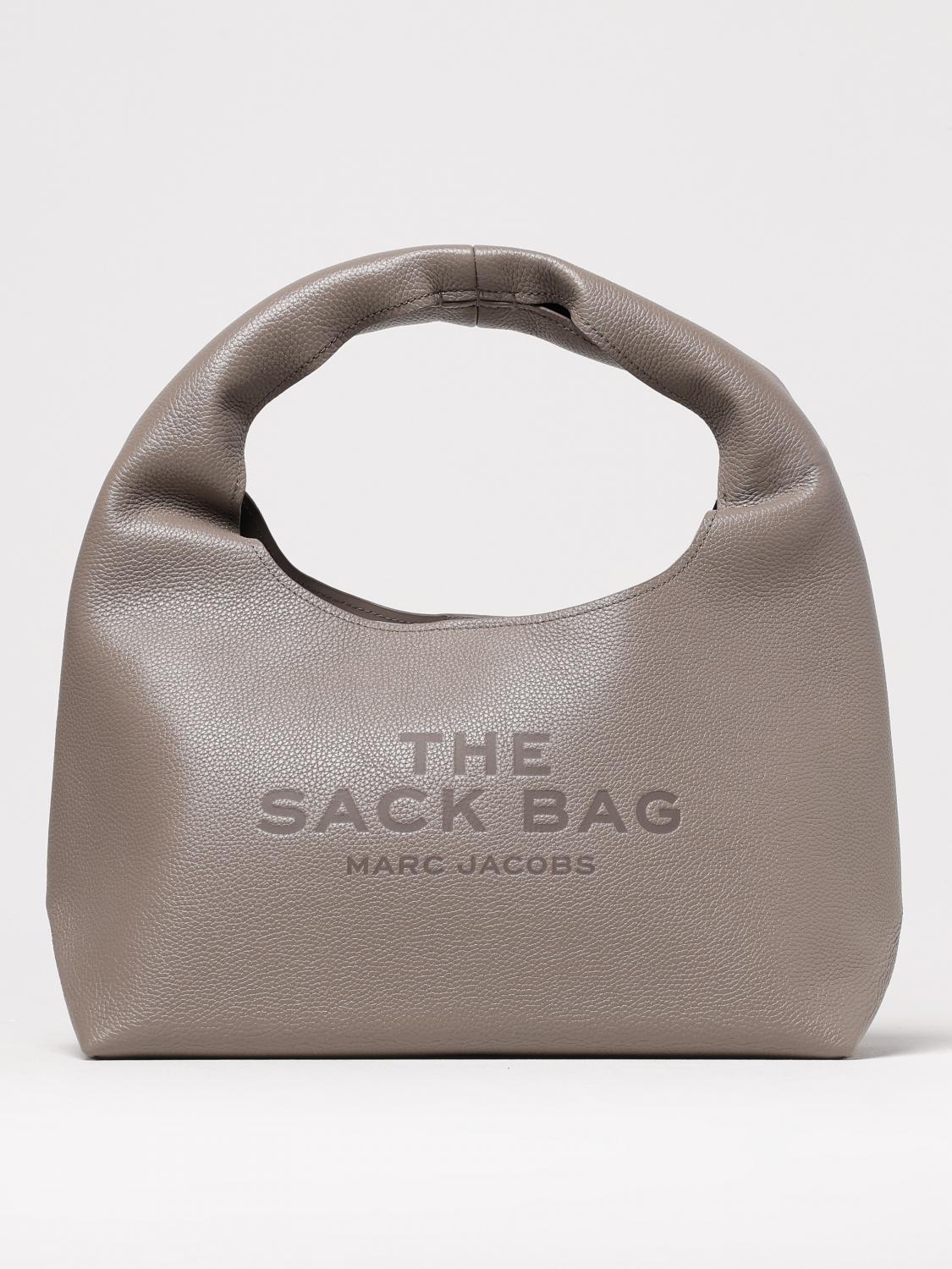 Marc Jacobs Mini Sack Handbag In Soft Full-grain Leather In Grey