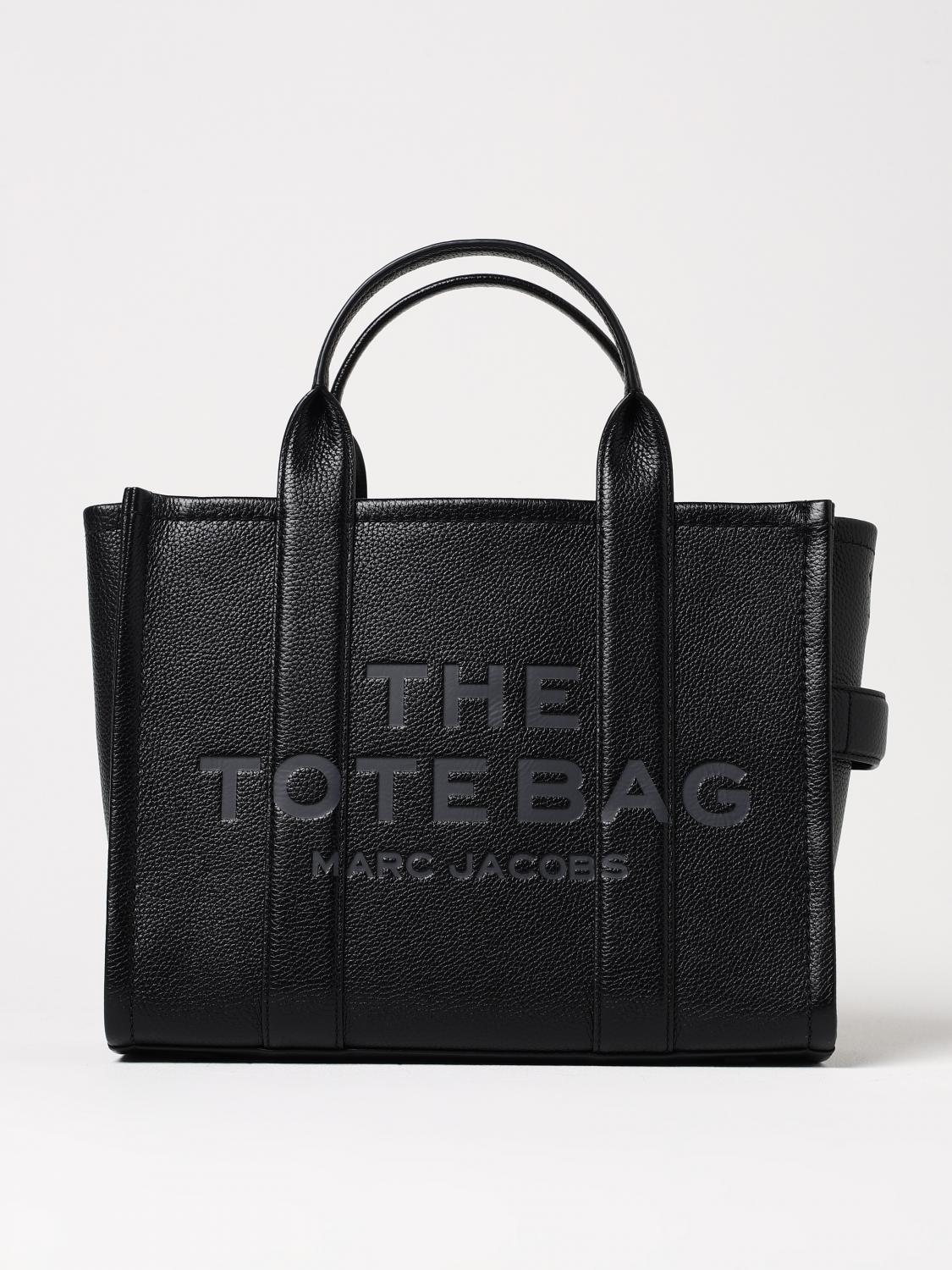 Marc Jacobs Structured Medium Tote With Textured Leather Finish In Black