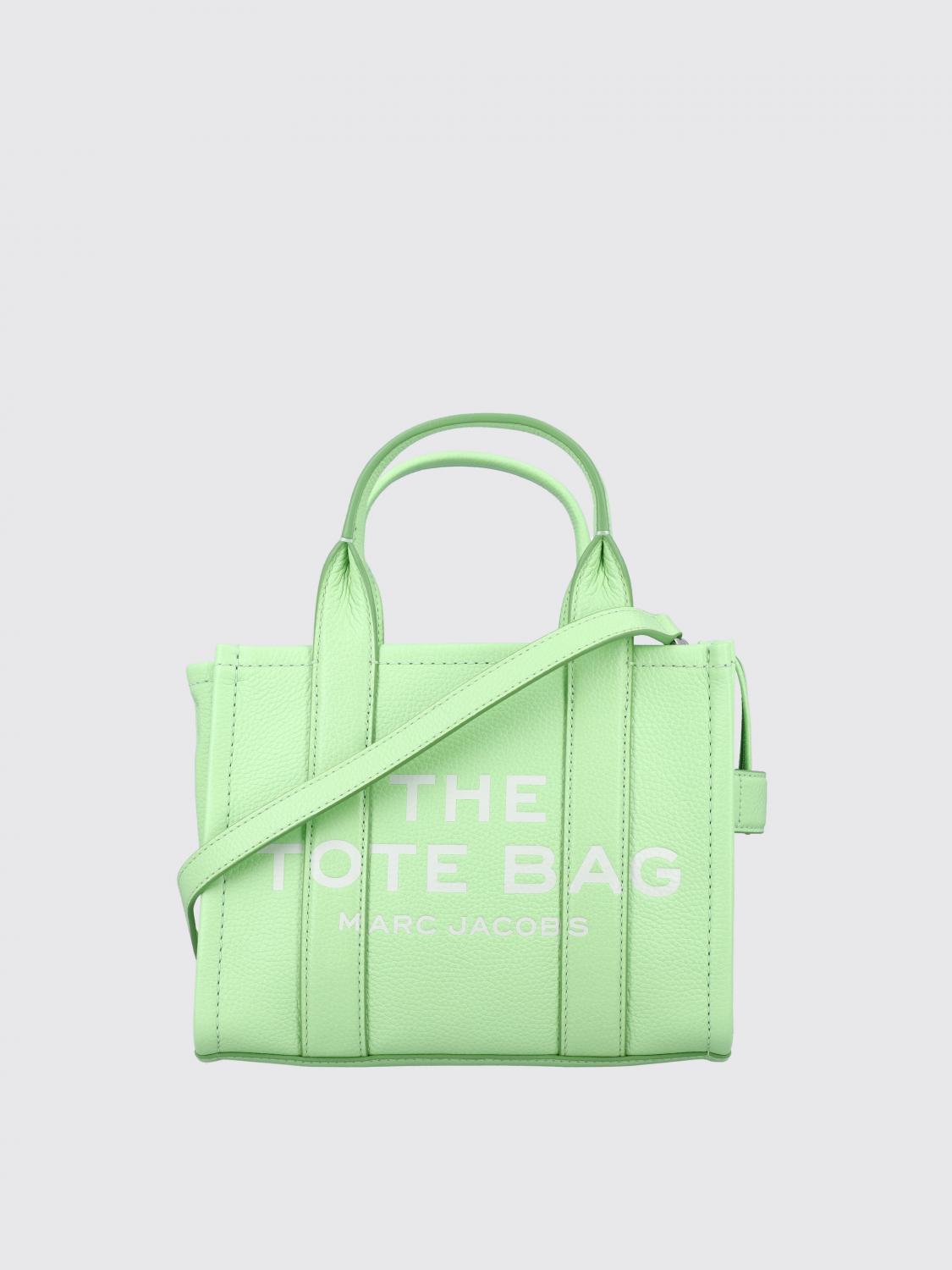 Marc Jacobs Small Grained Leather Tote Bag In Green
