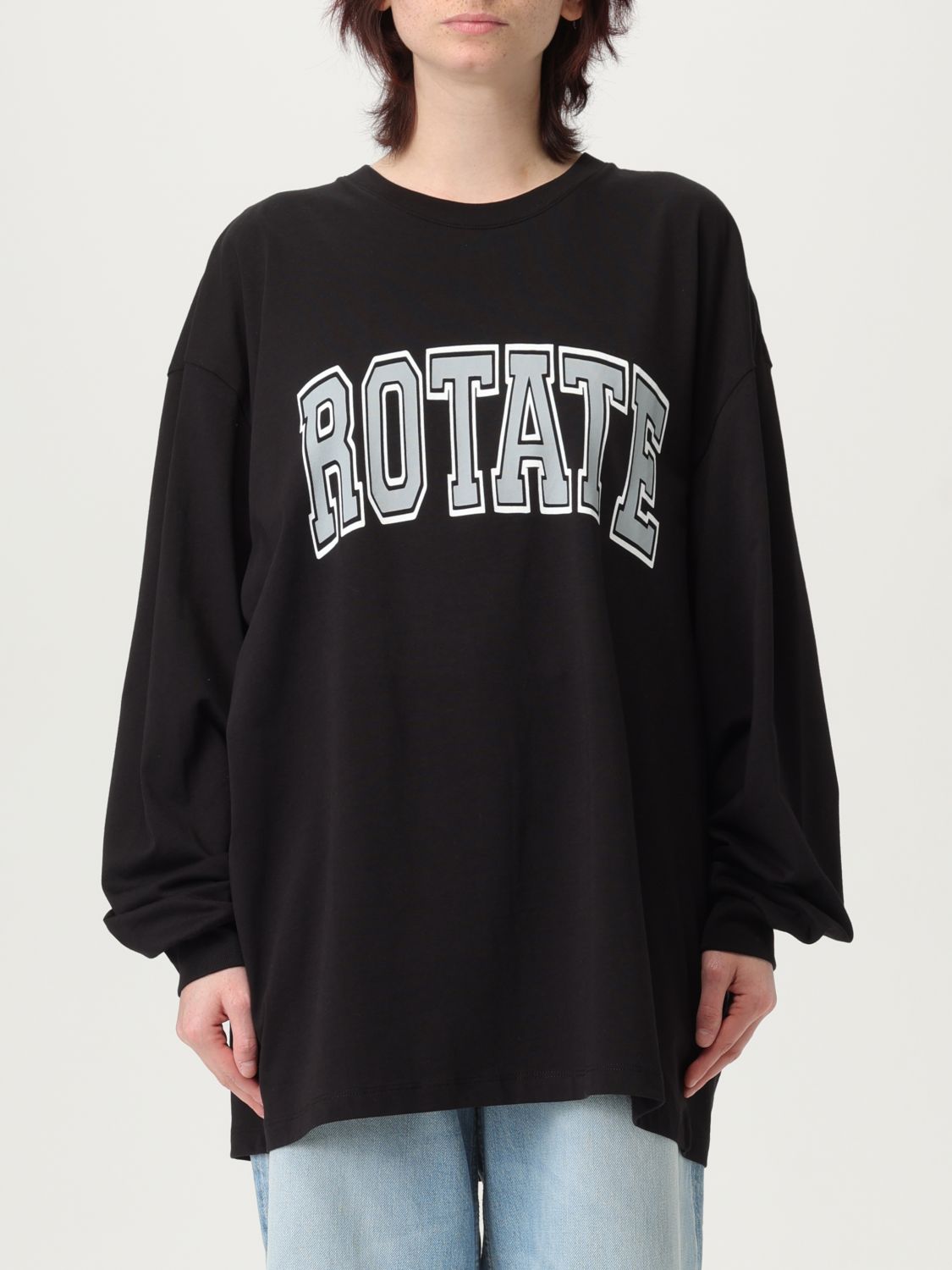 Rotate Birger Christensen Sweatshirt Rotate Woman Color Black In Black