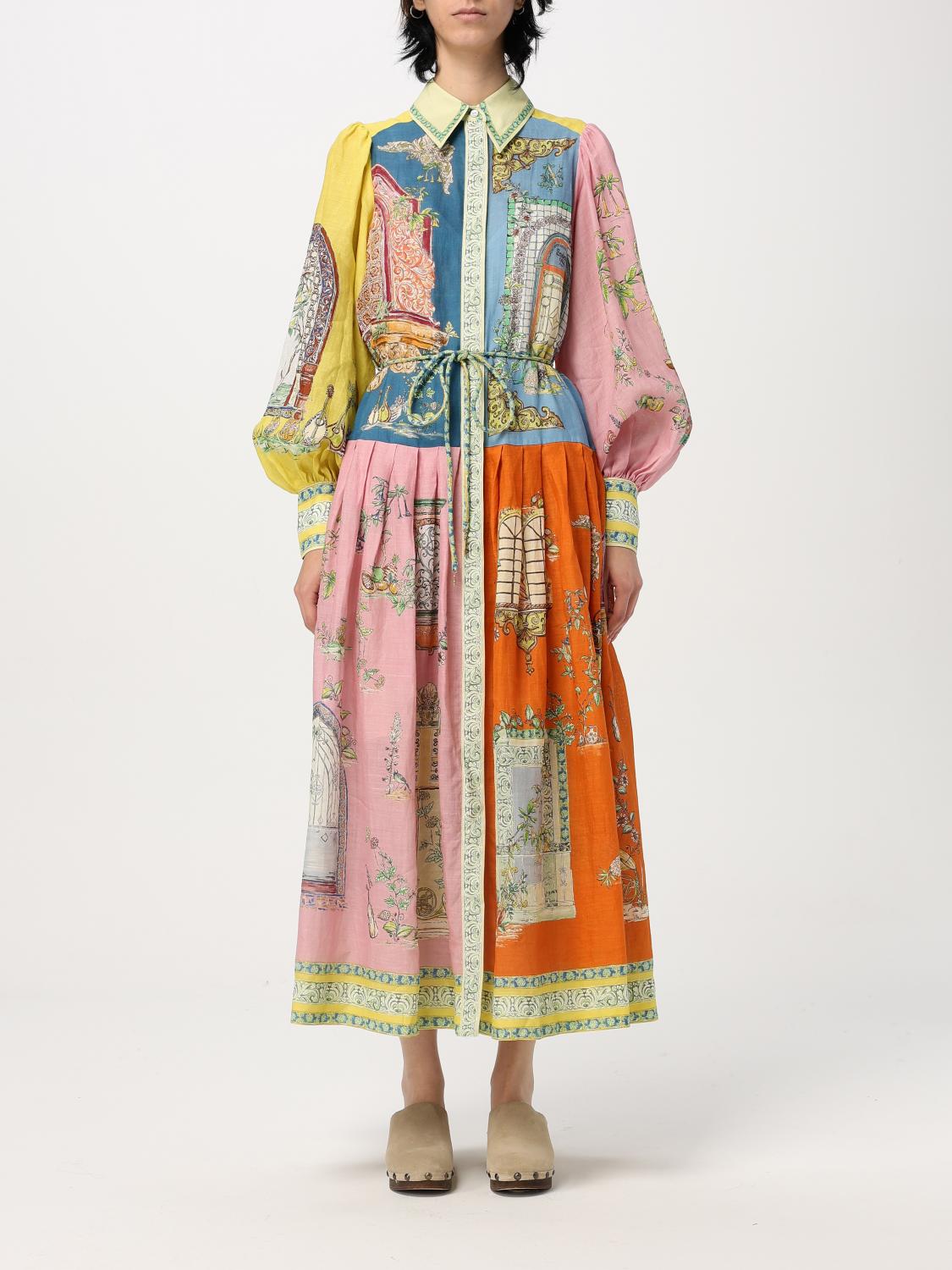 Shop Alemais Dress Woman Color Multicolor In Bunt