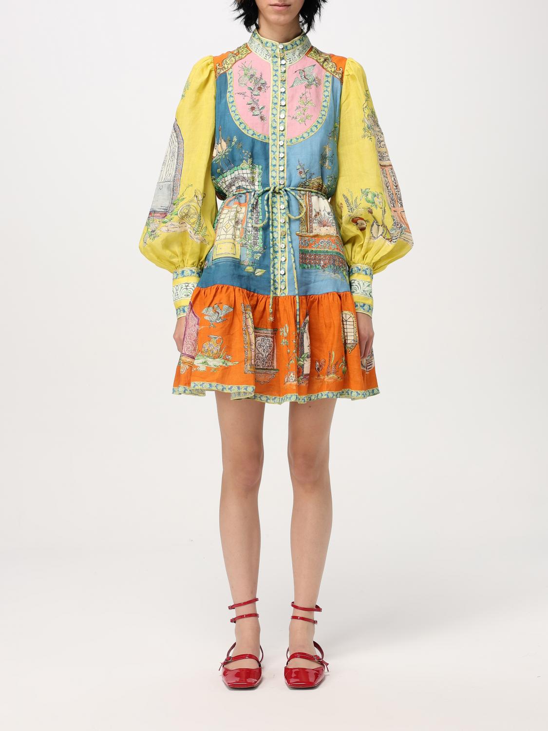 Shop Alemais Dress Woman Color Multicolor In Bunt