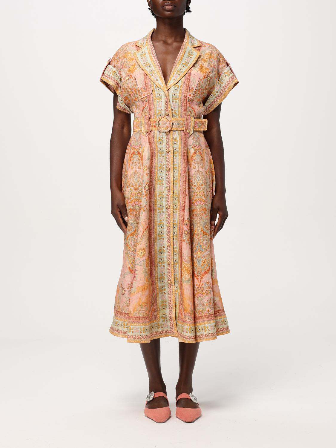 Shop Zimmermann Dress Woman Color Pink