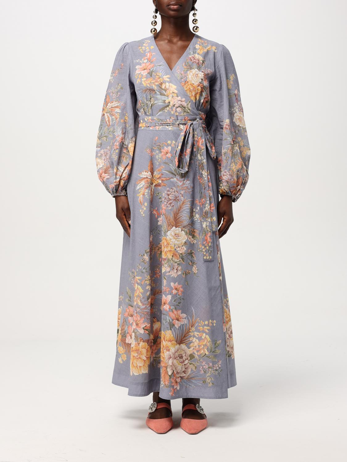 Shop Zimmermann Dress Woman Color Multicolor In Bunt
