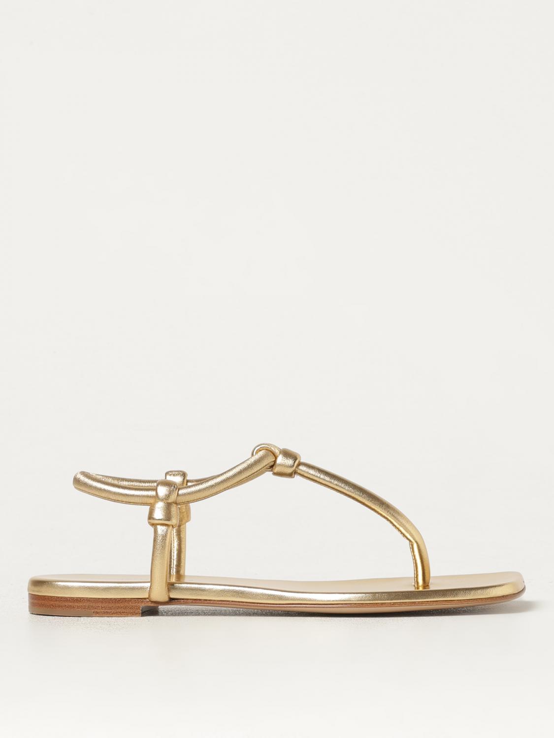 Gianvito Rossi Juno Thong Sandals In Gold