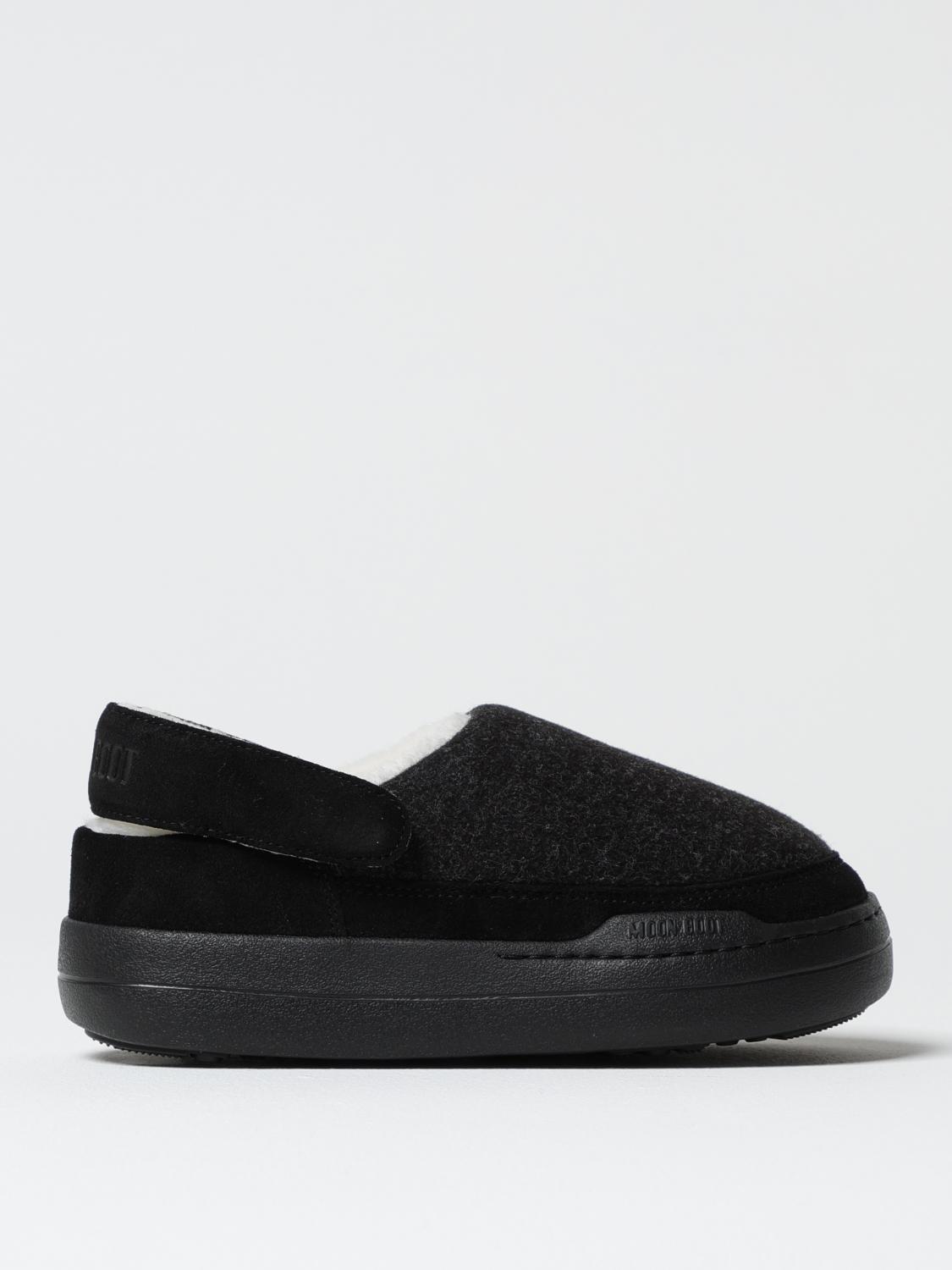 Moon Boot Mb Park Clog Felt Black Melange In Schwarz