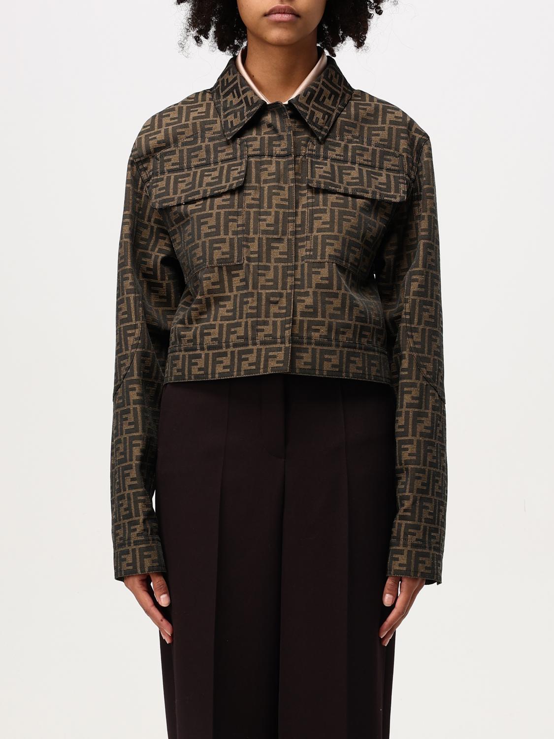 Fendi Jacke Damen Farbe Braun In Black