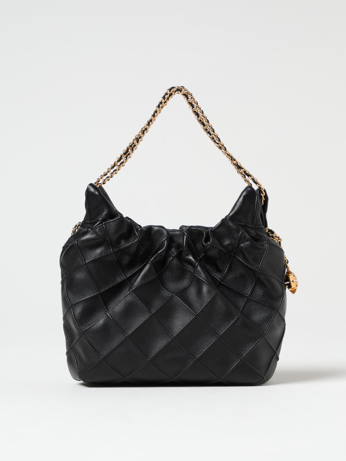 Tory Burch Fleming Mini Hobo Bag In Black
