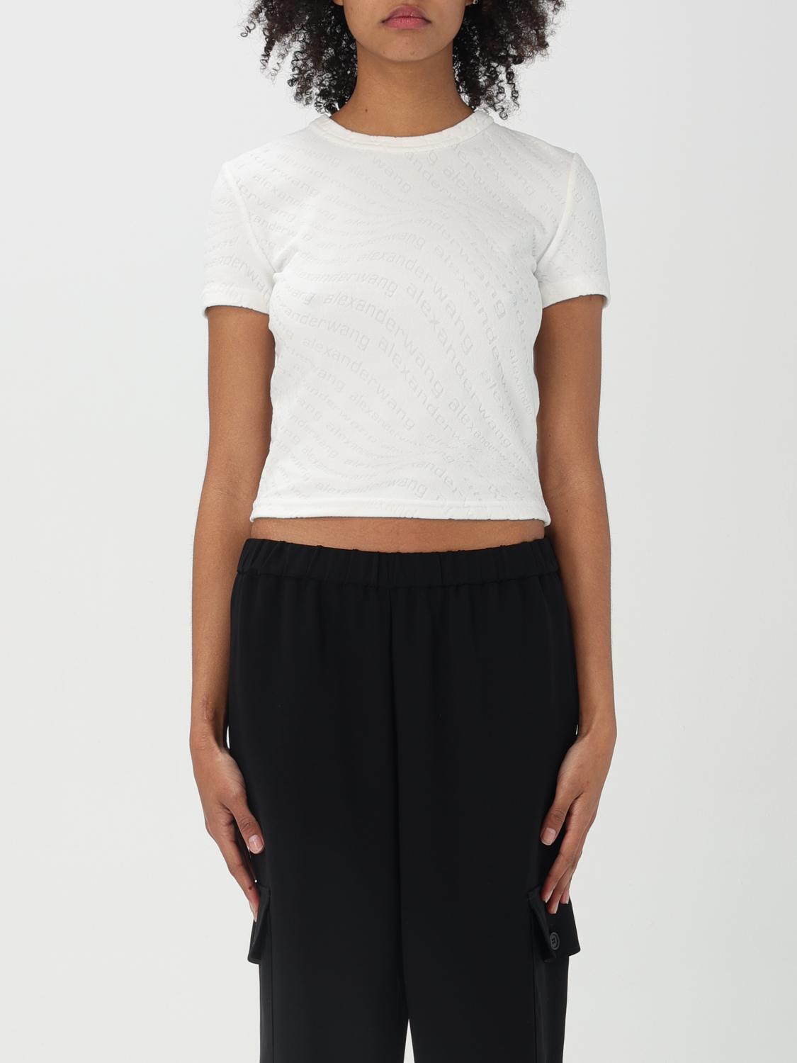 Alexander Wang Logo Jacquard Short Sleeve Baby Tee In White
