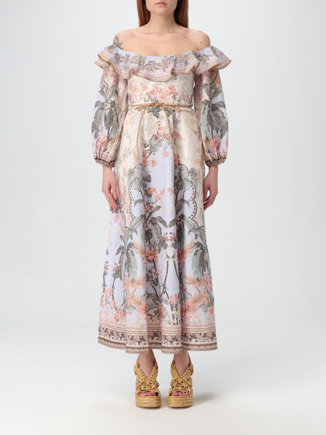 Shop Zimmermann Dress Woman Color Multicolor