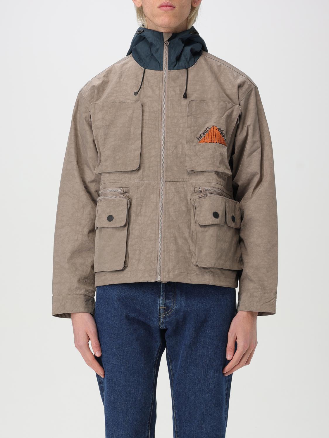 Brain Dead Textured Jacket With Contrasting Hood In Gray