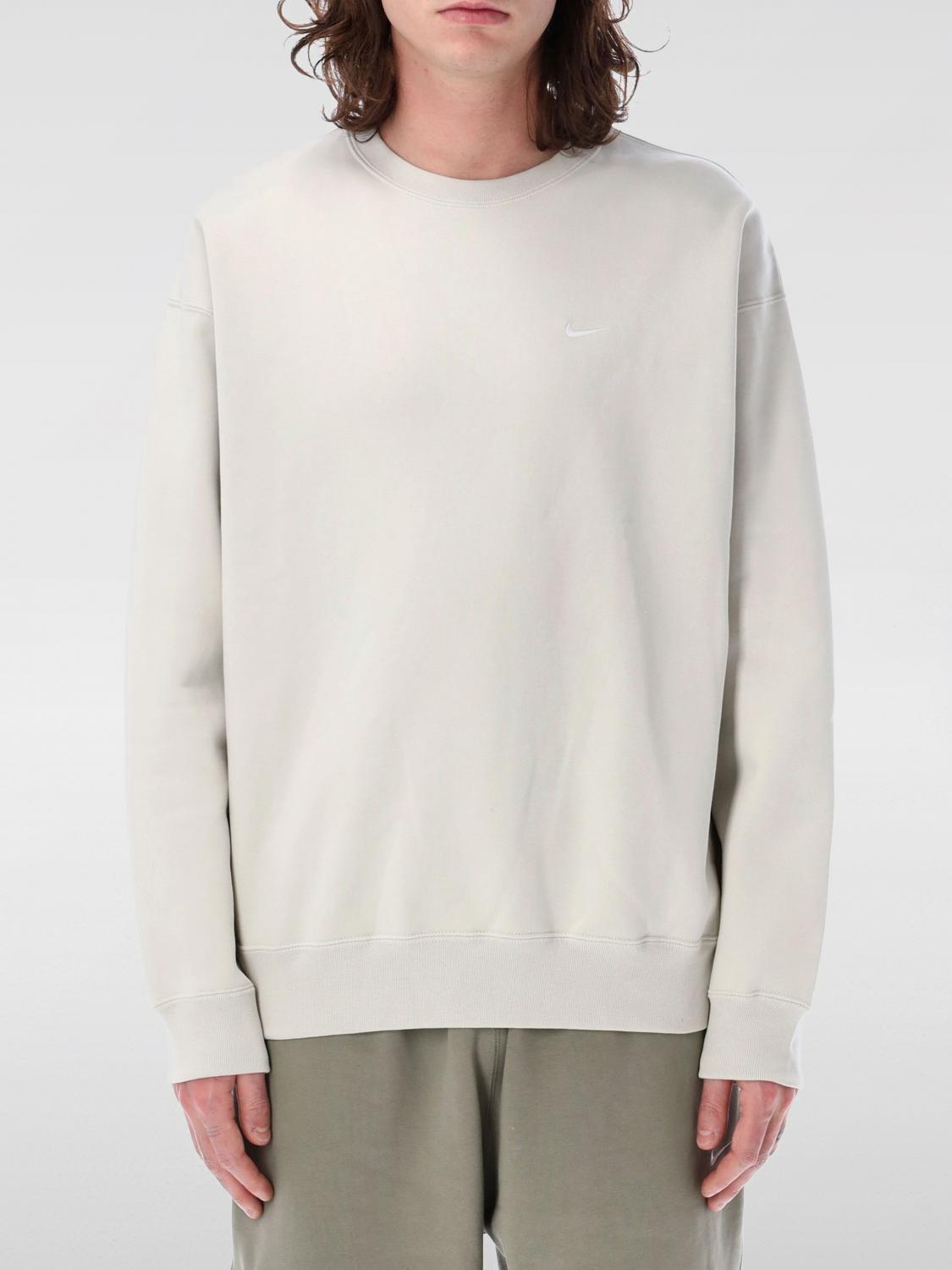 Nike Solo Swoosh Crewneck Sweatshirt White In Beige