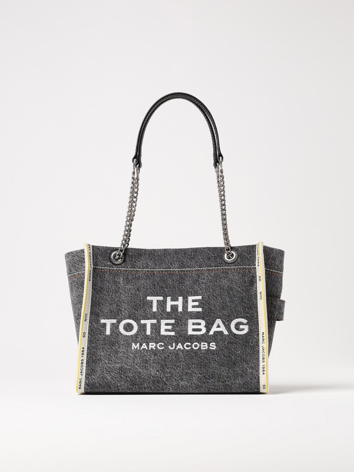 Marc Jacobs The Denim Chain Small Tote Bag In Black